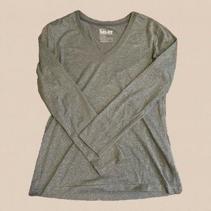 Nike Dri-fit Grey Long Sleeve Shirt